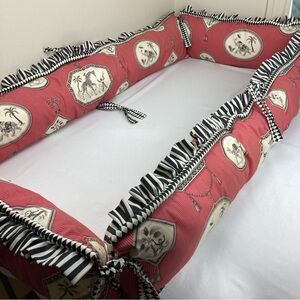Custom Made Baby Crib Bumper set animal toil print